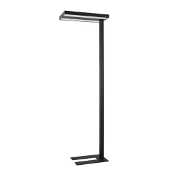 Arcchio LED-gulvlampe Logan Pro, sort, sensor, dæmpbar