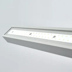 Arcchio LED-gulvlampe til kontor Jolinda, sølv, 4.000 K, sensor