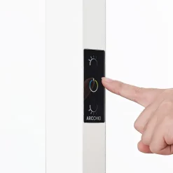 Arcchio LED-gulvlampe til kontor Susi, hvid, sensor, touchdæmper