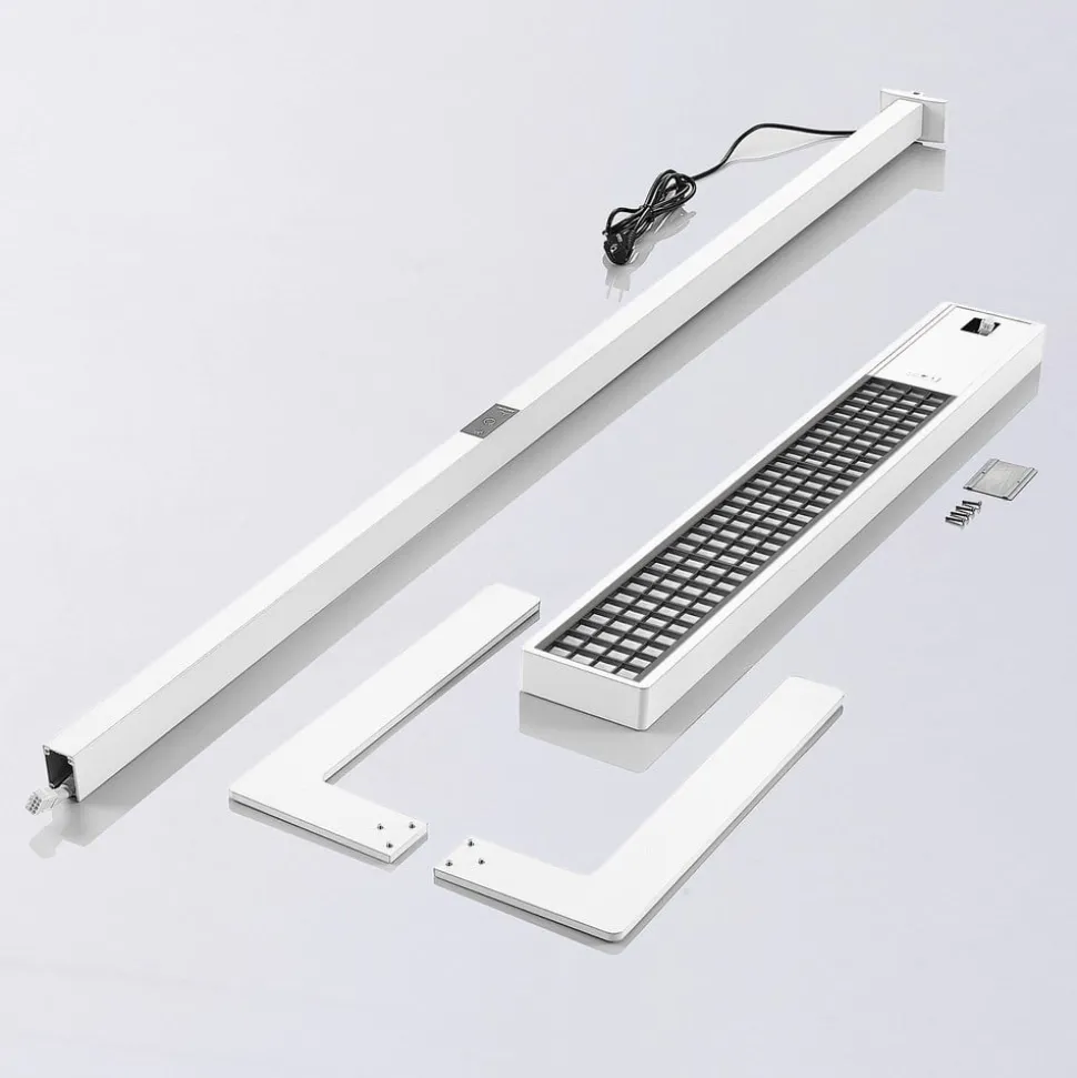 Arcchio LED-gulvlampe til kontor Susi, hvid, sensor, touchdæmper