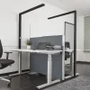 Arcchio LED-gulvlampe til kontor Jolinda, sort, 4000K, sensor