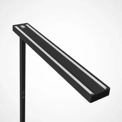 Arcchio LED-gulvlampe til kontor Susi, sæt med 2, sort, sensor