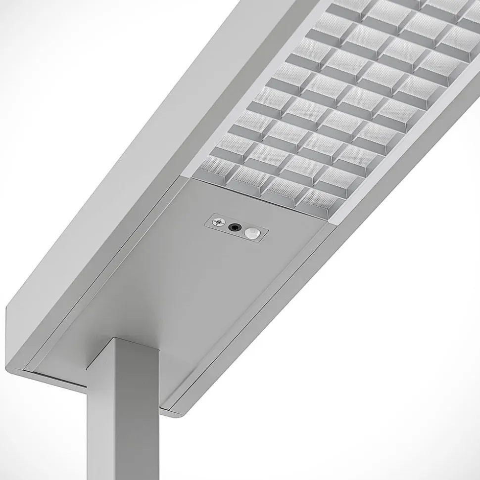 Arcchio LED-gulvlampe til kontor Susi, sølv, sensor, dæmper, CCT