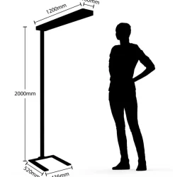 Arcchio LED-gulvlampe til kontor Susi, sølv, sensor, dæmper, CCT