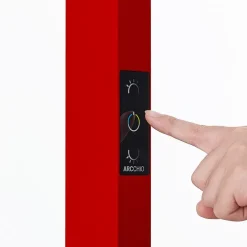 Arcchio LED-gulvlampe til kontor Susi, rød, sensor, berøringsdæmper
