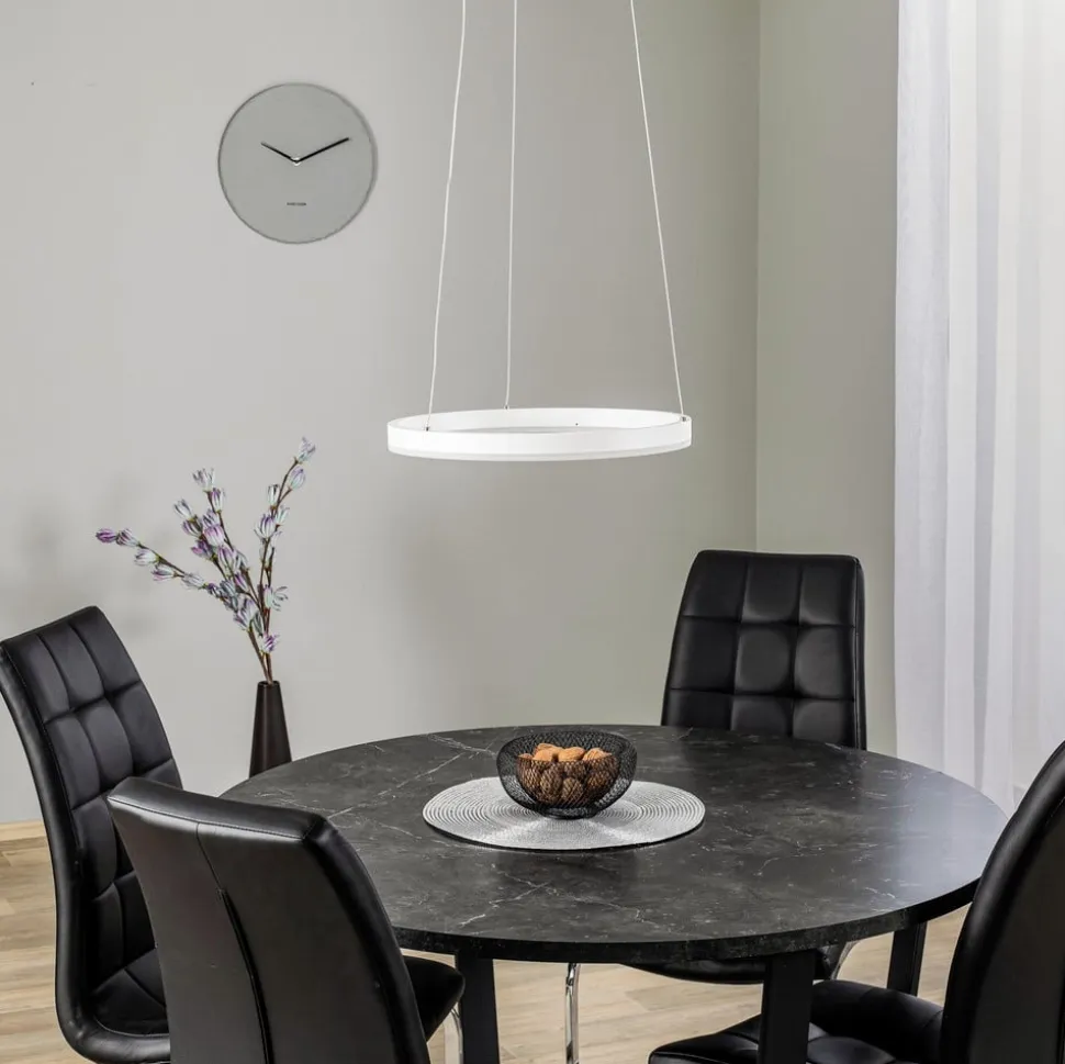 Arcchio LED-hængelampe Albiona, hvid, 1 ring, Ø 40 cm