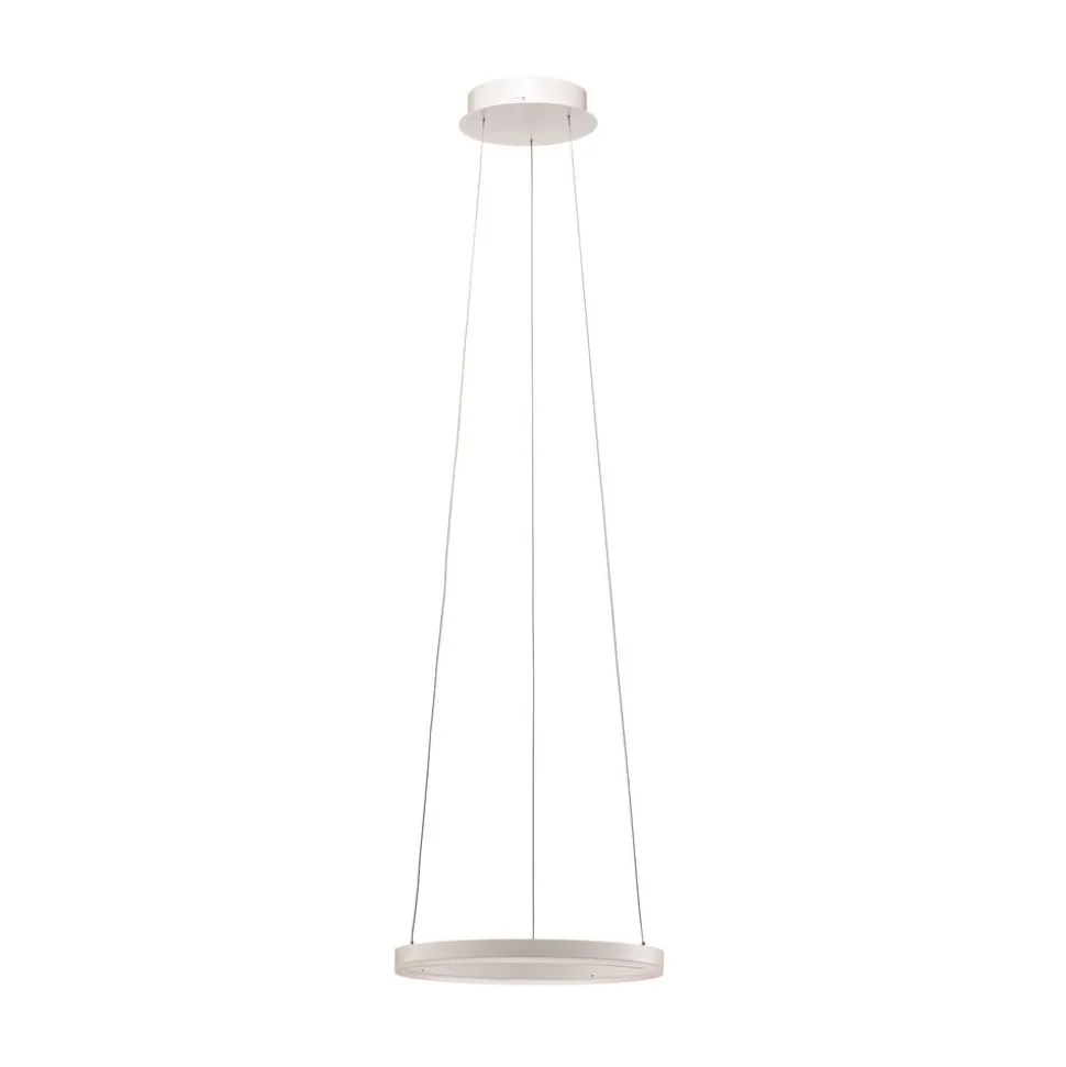 Arcchio LED-hængelampe Albiona, hvid, 1 ring, Ø 40 cm