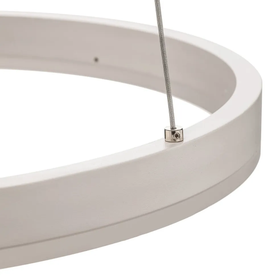Arcchio LED-hængelampe Albiona, hvid, 1 ring, Ø 40 cm