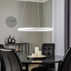 Arcchio LED-hængelampe Albiona, hvid, 1 ring, Ø 60 cm