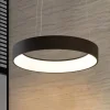 Arcchio LED-hængelampe Aleksi, Ø 60 cm, sort, metal, CCT