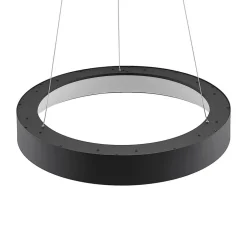 Arcchio LED-hængelampe Aleksi, Ø 60 cm, sort, metal, CCT