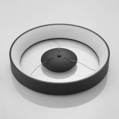 Arcchio LED-hængelampe Aleksi, Ø 60 cm, sort, metal, CCT