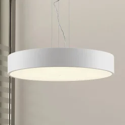 Arcchio LED-hængelampe Noabelle, Ø 60 cm, hvid, metal