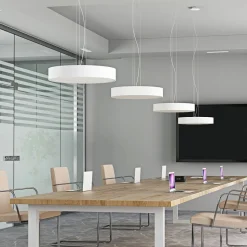 Arcchio LED-hængelampe Noabelle, Ø 60 cm, hvid, metal
