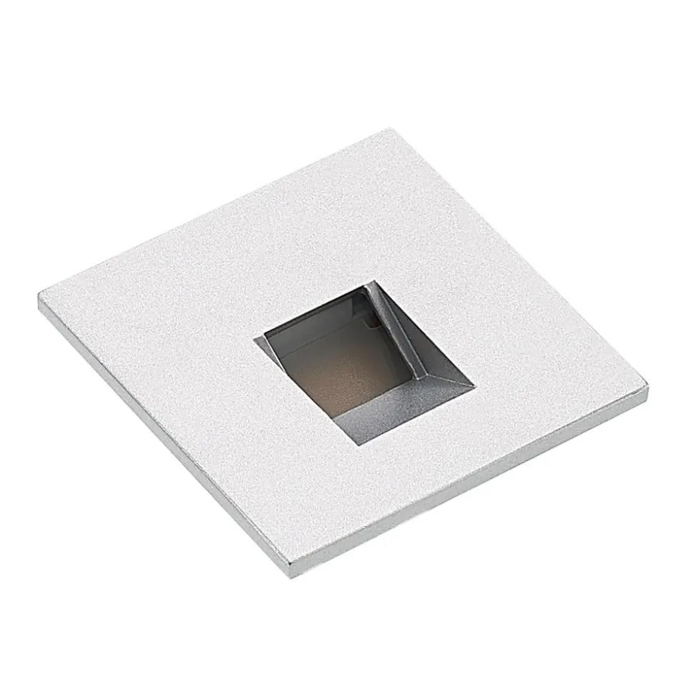 Arcchio LED-indbygningslampe Vexi, 7,5 cm x 7,5 cm, sølv, CCT