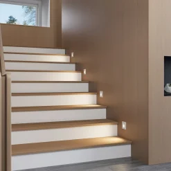 Arcchio LED-indbygningslampe Neru, 7 cm, hvid, kantet, sensor