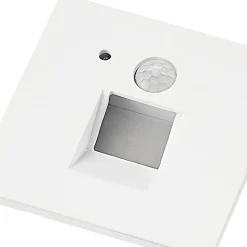Arcchio LED-indbygningslampe Neru, 7 cm, hvid, kantet, sensor