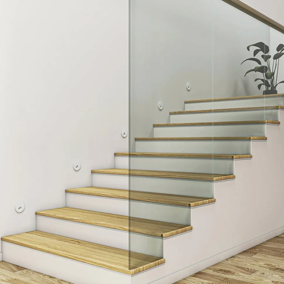 Arcchio LED-indbygningslampe Vexi, Ø 7,5 cm, hvid, aluminium, CCT