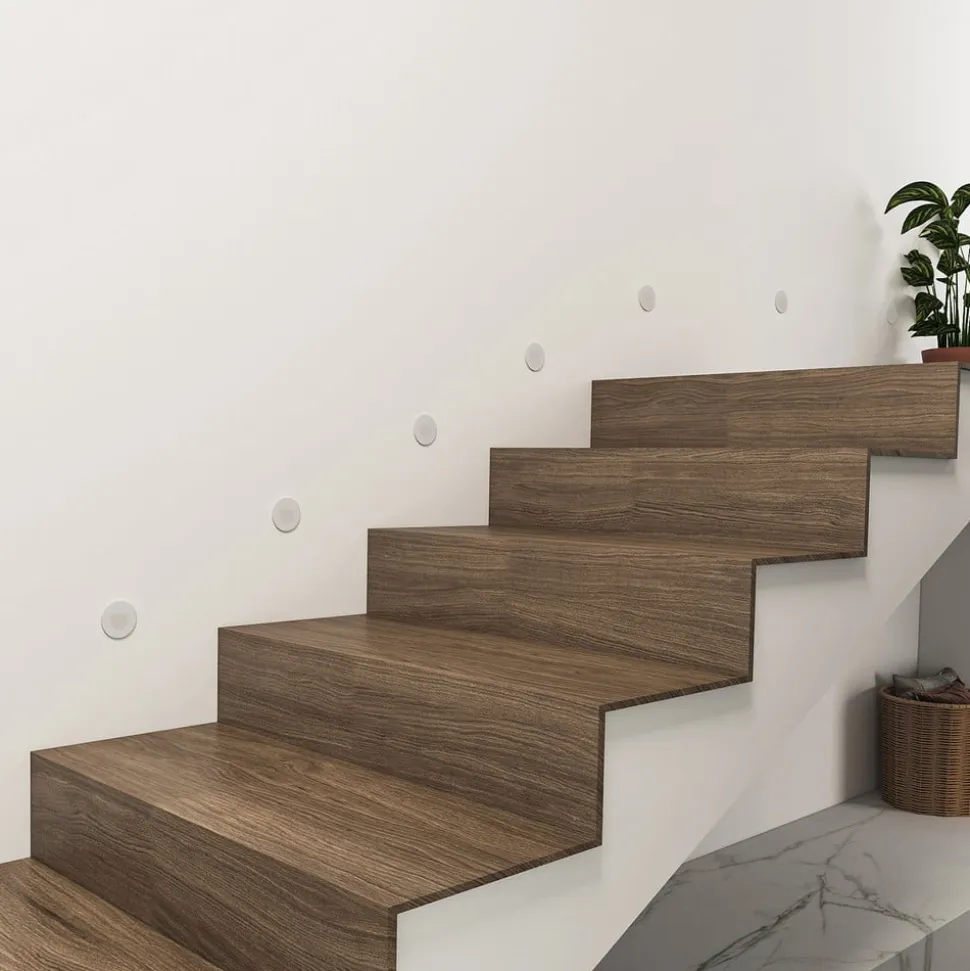 Arcchio LED-indbygningslampe Vexi, Ø 7,8 cm, hvid, aluminium, CCT