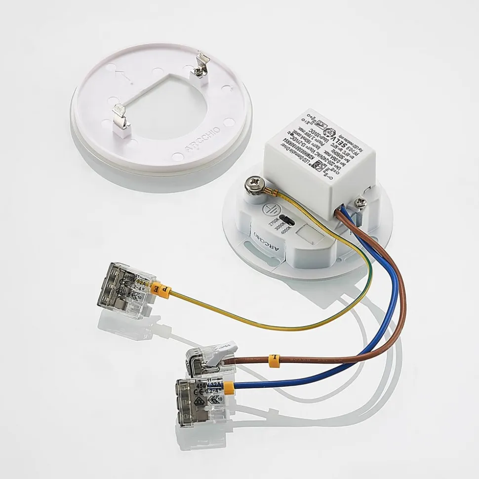 Arcchio LED-indbygningslampe Vexi, Ø 7,8 cm, hvid, aluminium, CCT
