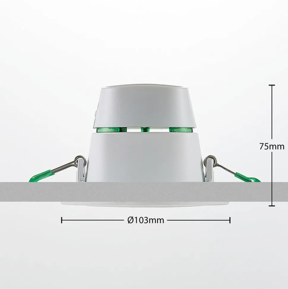 Arcchio LED-indbygningslampe Katerin, 10 cm, hvid, drejelig