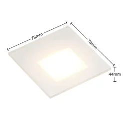 Arcchio LED-indbygningslampe Vexi, 7,8 cm x 7,8 cm, hvid, CCT