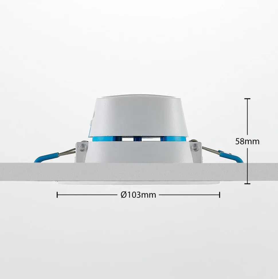Arcchio LED-indbygningslampe Milaine, Ø 10 cm, hvid, dæmpbar