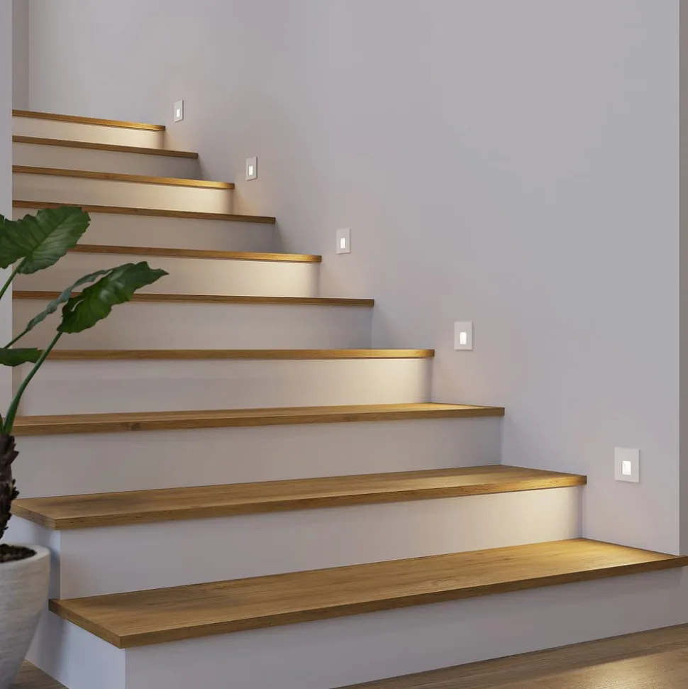Arcchio LED-indbygningslampe Vexi, 7,5 cm x 7,5 cm, hvid, CCT