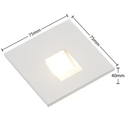 Arcchio LED-indbygningslampe Vexi, 7,5 cm x 7,5 cm, hvid, CCT