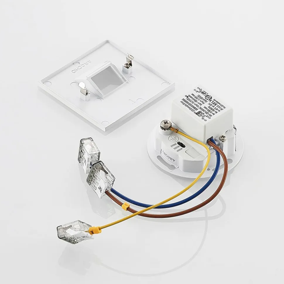 Arcchio LED-indbygningslampe Vexi, 7,5 cm x 7,5 cm, hvid, CCT