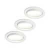 Arcchio LED-indbygningslampe Katerin, hvid, drejelig, 3-pak