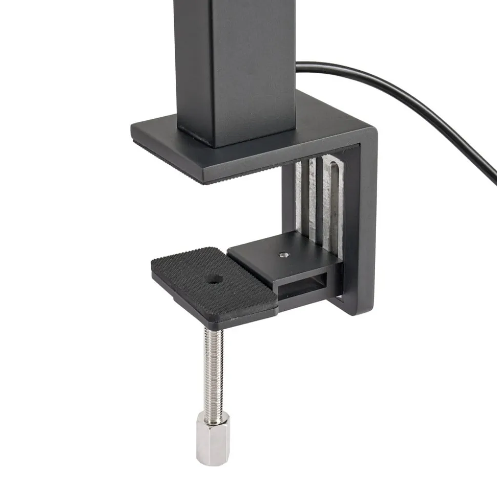 Arcchio LED-klemmelampe Logan sort, dæmpbar, sensor