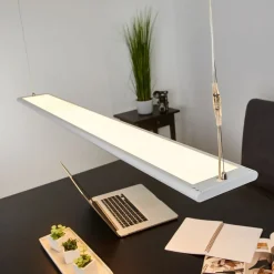 Arcchio LED-kontorhængelampe Samu, op/ned, dæmpbar, aluminium