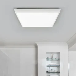 Arcchio LED-loftlampe Augustin, 40 x 40 cm, hvid, IP54