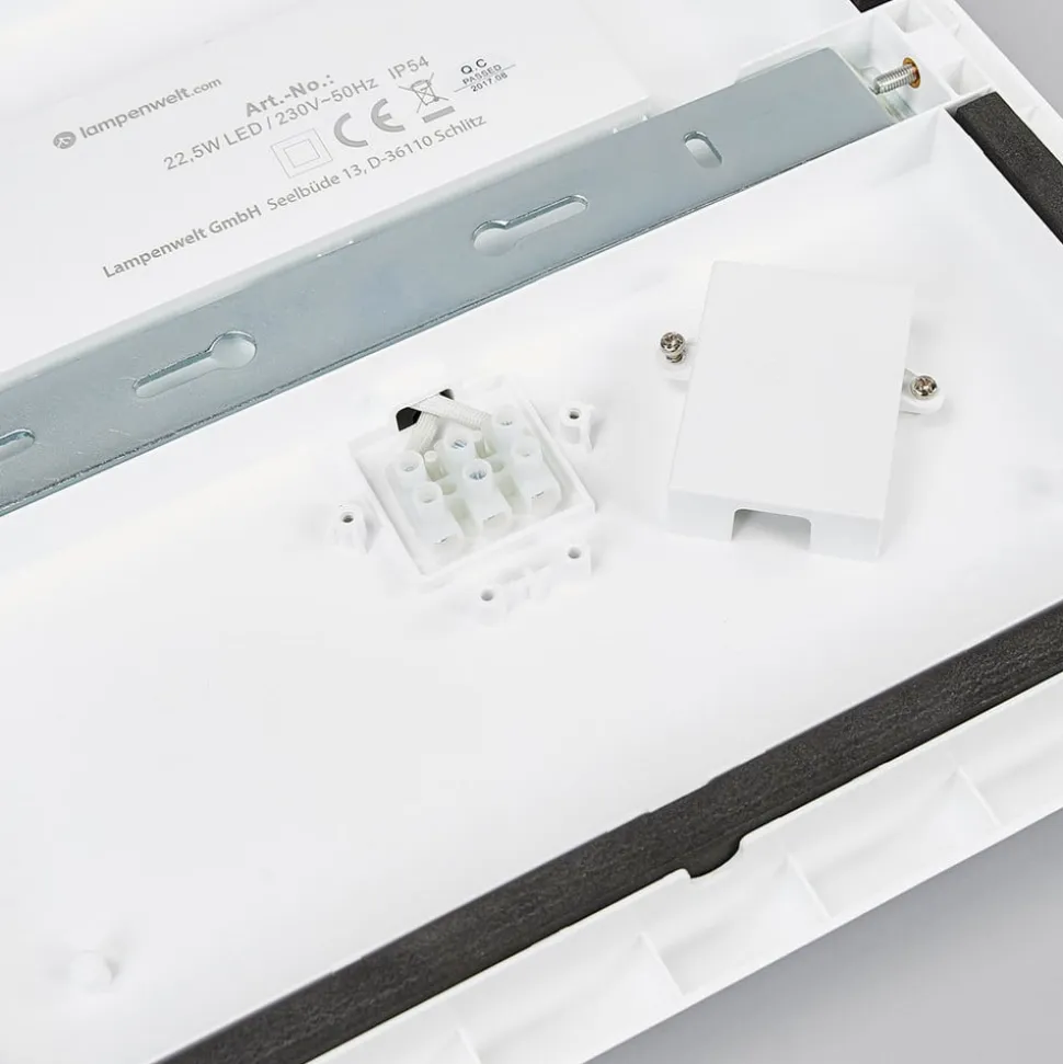 Arcchio LED-loftlampe Augustin, 30 x 30 cm, hvid, IP54