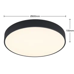 Arcchio LED-loftlampe Noabelle, Ø 80 cm, sort, metal