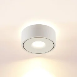 Arcchio LED-loftlampe Rotari, hvid, op og ned, aluminium