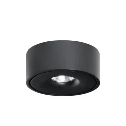 Arcchio LED-loftlampe Rotari, Ø 12 cm, op & ned, sort