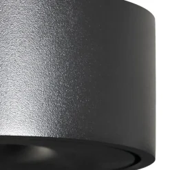 Arcchio LED-loftlampe Rotari, Ø 12 cm, op & ned, sort