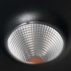 Arcchio LED-loftlampe Rotari, Ø 12 cm, op & ned, sort