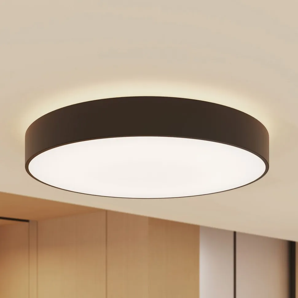 Arcchio LED-loftlampe Vanida, sort, Ø 60 cm, op/ned