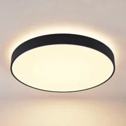 Arcchio LED-loftlampe Vanida, sort, Ø 60 cm, op/ned