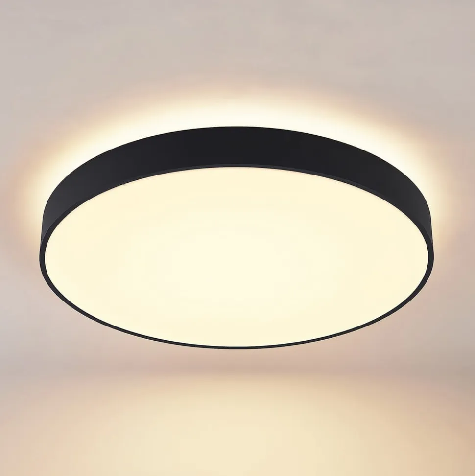 Arcchio LED-loftlampe Vanida, sort, Ø 60 cm, op/ned