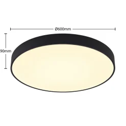 Arcchio LED-loftlampe Vanida, sort, Ø 60 cm, op/ned