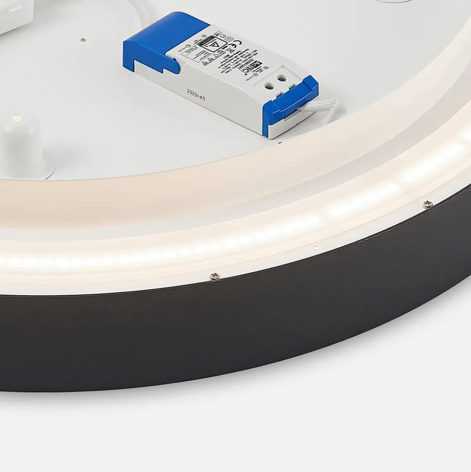 Arcchio LED-loftlampe Vanida, sort, Ø 60 cm, op/ned