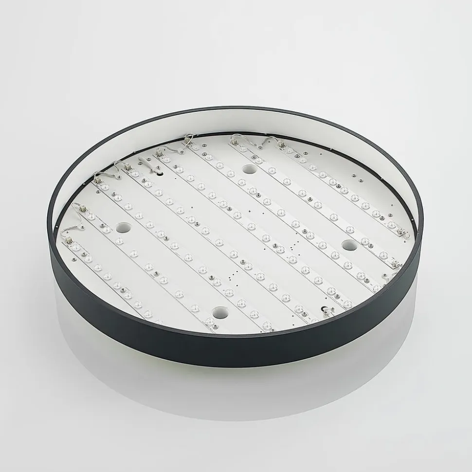 Arcchio LED-loftlampe Vanida, sort, Ø 60 cm, op/ned