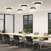 Arcchio LED-loftlampe Vanida, sort, Ø 40 cm, op/ned