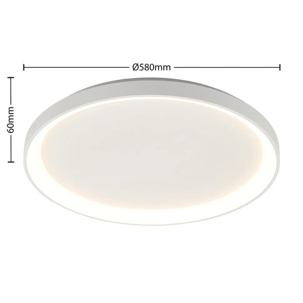 Arcchio LED-loftlampe Vivy, Ø 58 cm, hvid, metal