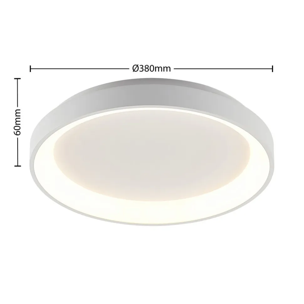 Arcchio LED-loftlampe Vivy, Ø 38 cm, hvid, metal