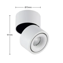 Arcchio LED-loftspot Rotari, hvid, 1 lyskilde, 681lm